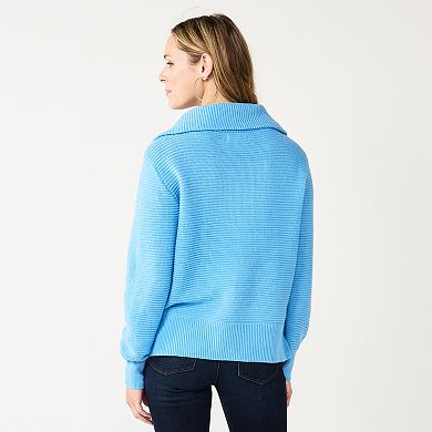 Women's Sonoma Goods For Life® Cozy Quarter-Zip Sweater