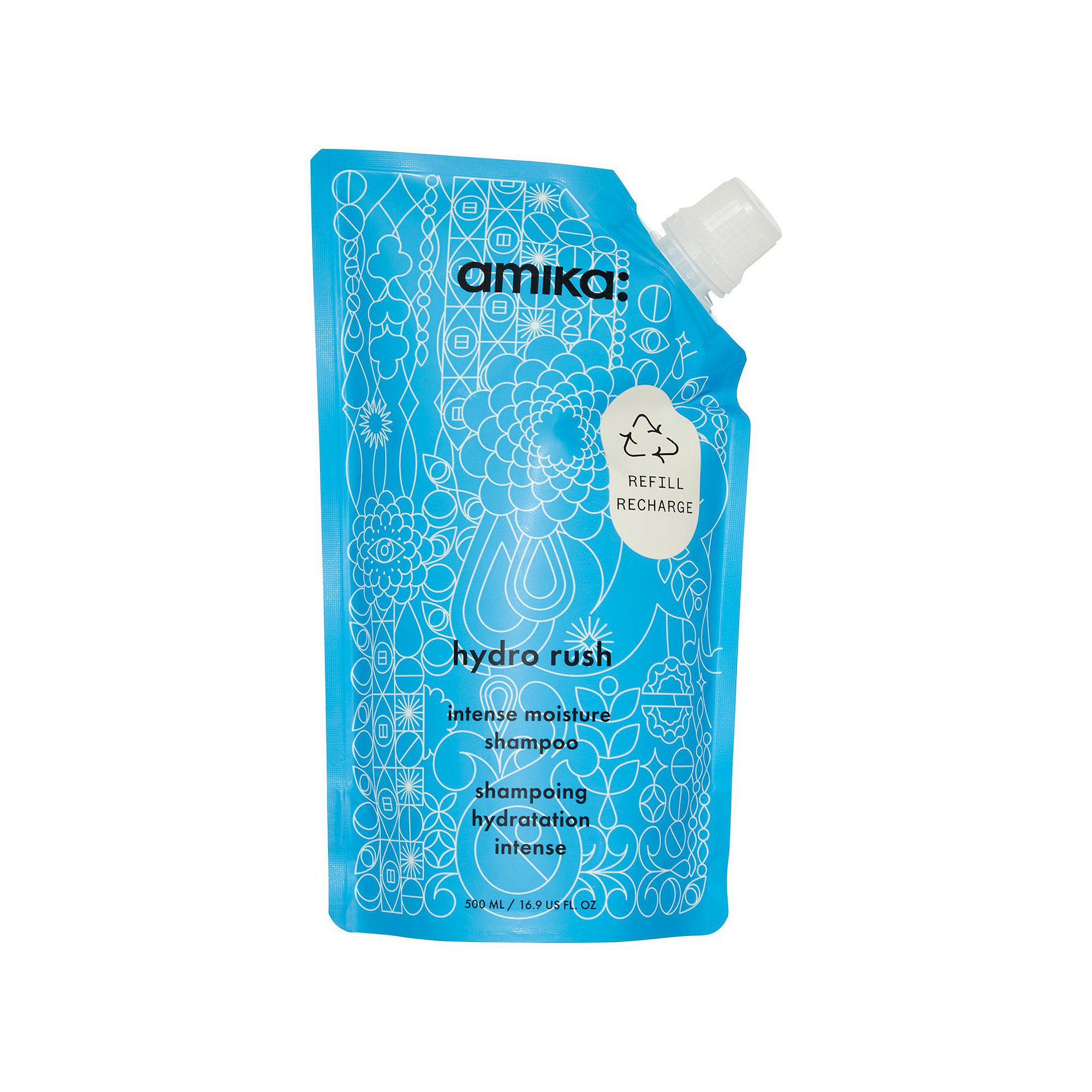 amika Hydro Rush Intense Moisture Shampoo with Hyaluronic Acid, Size: 16.9 