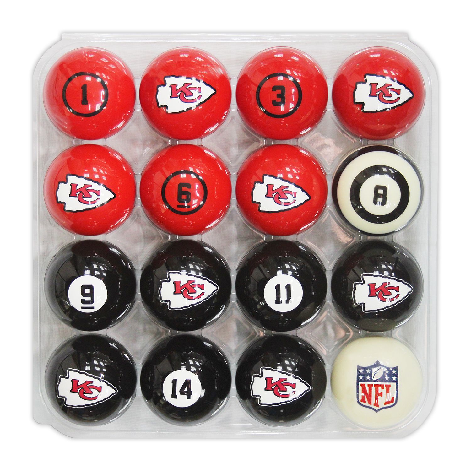 Los Angeles Rams Home vs. Away 16-pc. Billiard Ball Set