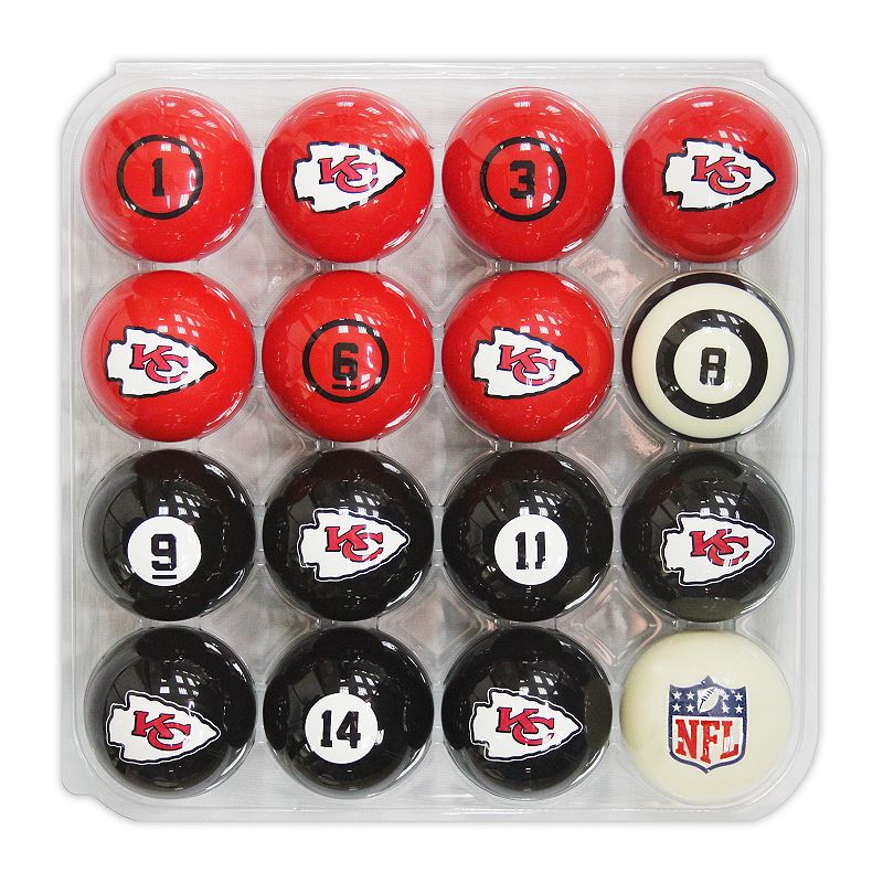 UPC 720801000084 product image for Kansas City Chiefs Billiard Ball Set, Team | upcitemdb.com