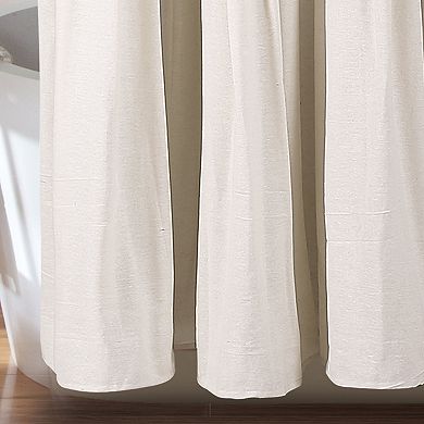 Lush Decor Linen Button Shower Curtain
