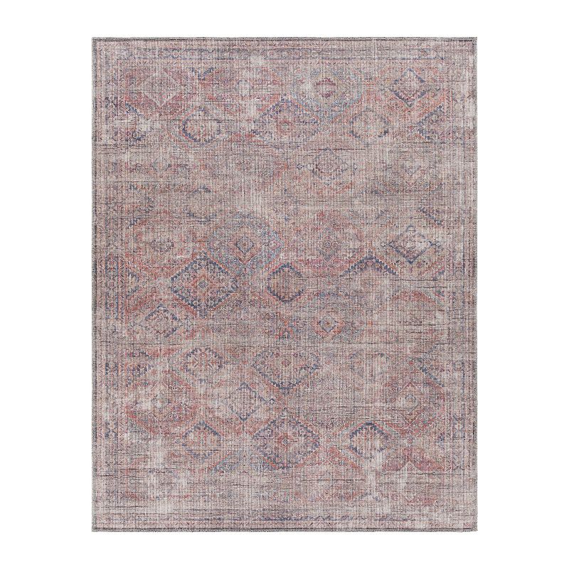Decor 140 Anise Traditional Washable Area Rug, Black, 7X9 Ft