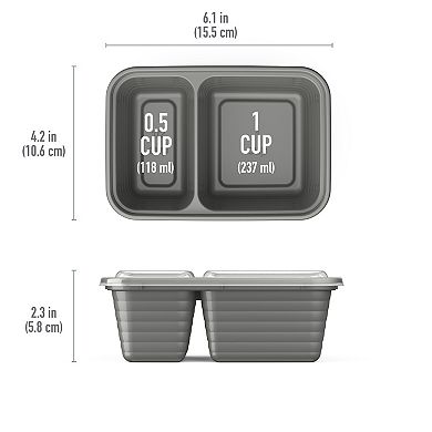 Bentgo Prep 2-Compartment 20-Piece Snack Container Set