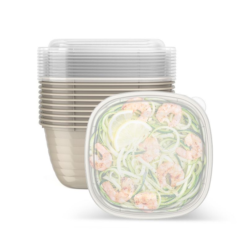 Bentgo Prep Single Compartment 20-Piece Bowl Set, Ivory