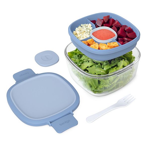 NBW Salad Lunch Box, 40 Oz Salad Container To Go, Bento Style Tray 