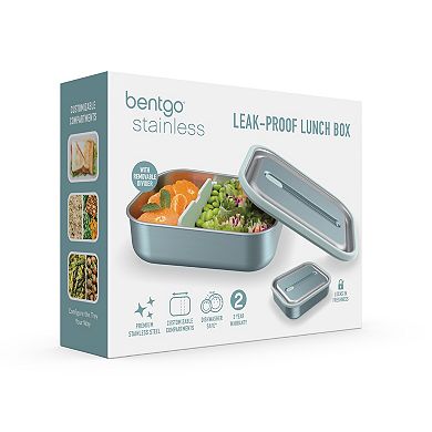 Neutral Bentgo Stainless Leak-Proof Bento-Style Lunch Box with Removable Divider