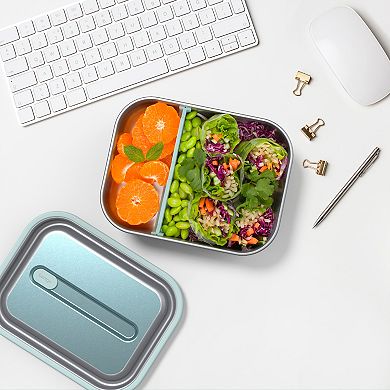 Neutral Bentgo Stainless Leak-Proof Bento-Style Lunch Box with Removable Divider