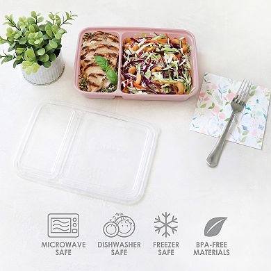 Bentgo Prep Floral Pastels Collection 60-Piece Meal Prep Kit