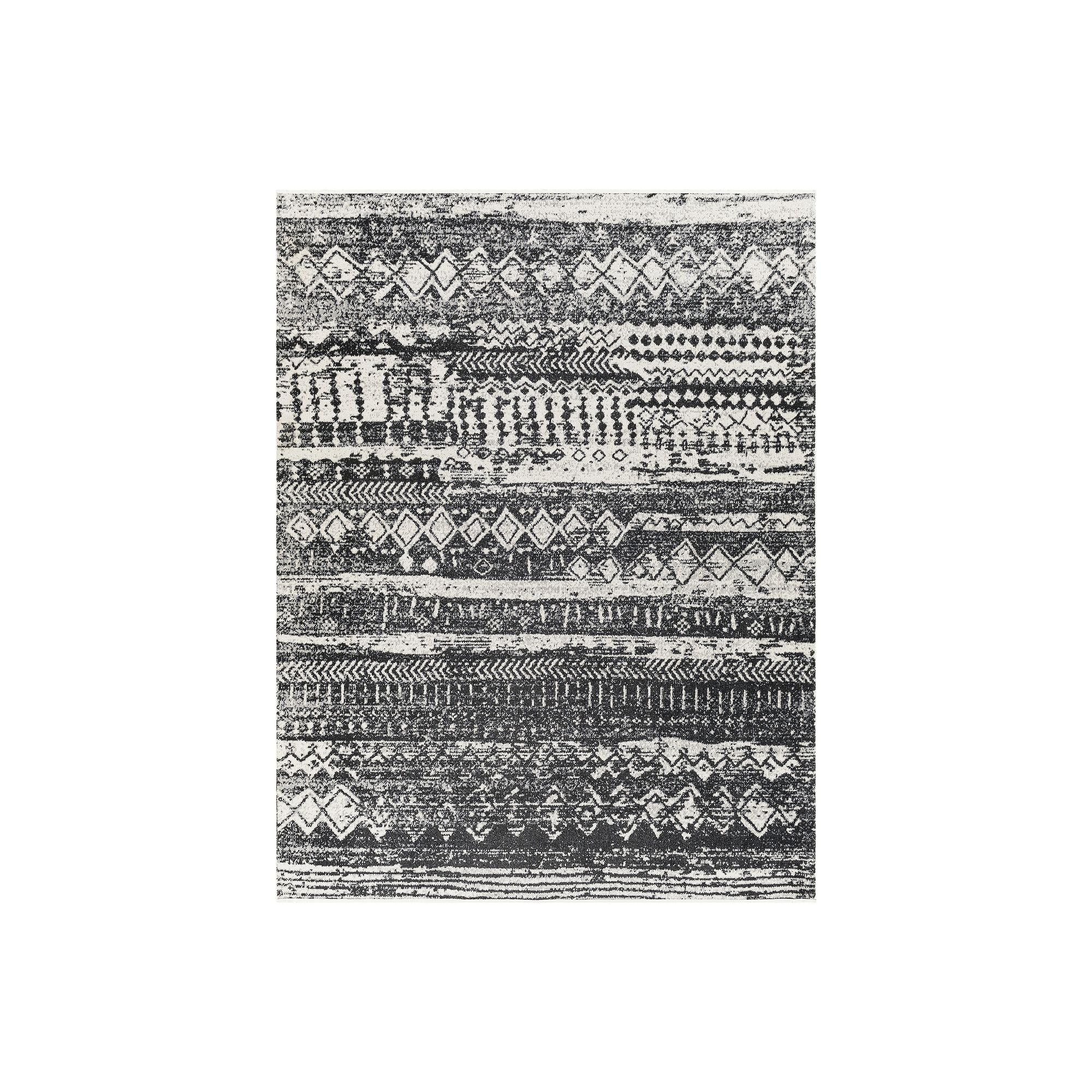 Decor 140 Adrienna Global Washable Area Rug, Black White