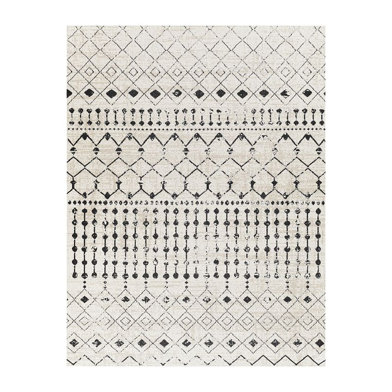 Decor 140 Alfonse Global Area Rug, White, 7Ft Rnd