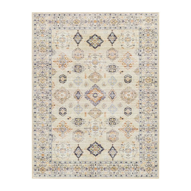 Surya Leicester LEC-2303 51 x 71  Rectangle Fabric Rug in Light Beige/Sage