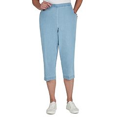 Alfred dunner capris elastic on sale waist