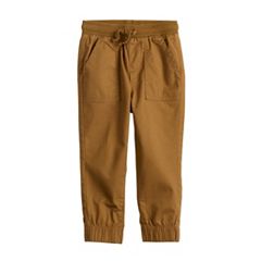 Cat & Jack Boys' Stretch Straight Fit Pull-On Woven brown Pants, size  4,8,10,16