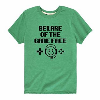 Boys 8-20 Beware Of The Game Face Graphic Tee