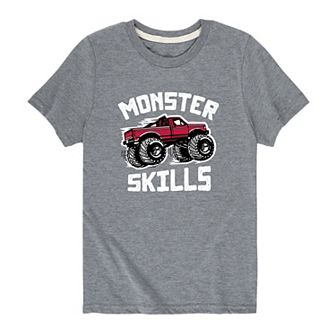 Boys 8-20 Monster Truck Monster Skills Graphic Tee