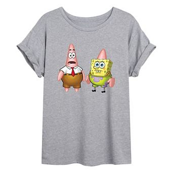 Juniors' Nickelodeon SpongeBob SquarePants Switch Oversized Tee