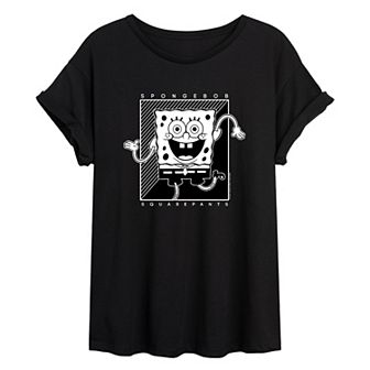 Juniors' SpongeBob SquarePants Swag Pants Oversized Tee