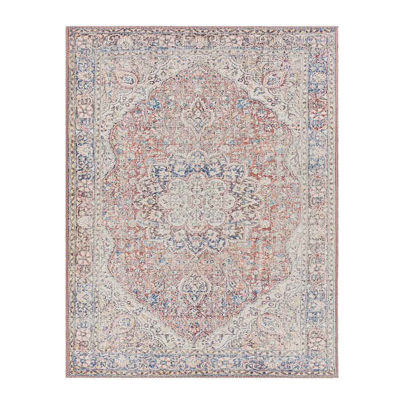 Decor 140 Amina Traditional Washable Area Rug, Blue, 2.5X12 Ft