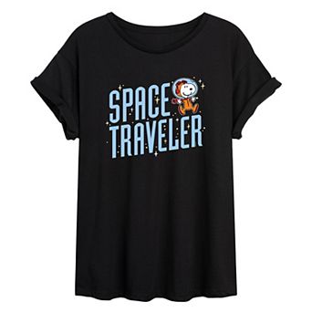 Juniors' Peanuts Traveler Oversized Tee