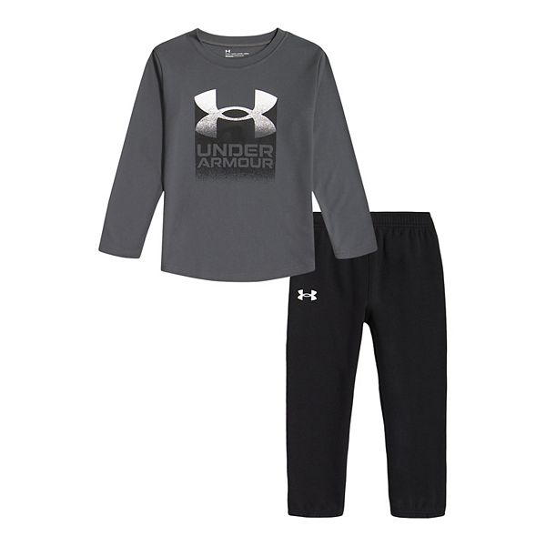 Boys 47 Under Armour Black & Gray Fadeaway Long Sleeve Graphic Tee