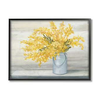 Stupell Home Decor Golden Fall Floral Bouquet Farmhouse Framed Wall Art