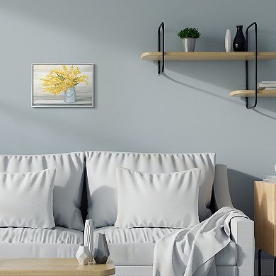 Stupell Home Decor Golden Fall Floral Farmhouse Framed Wall Art