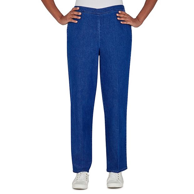 Women's Alfred Dunner Flat Front Denim Pants