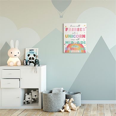 Stupell Home Decor Fairies Unicorns Canvas Wall Art