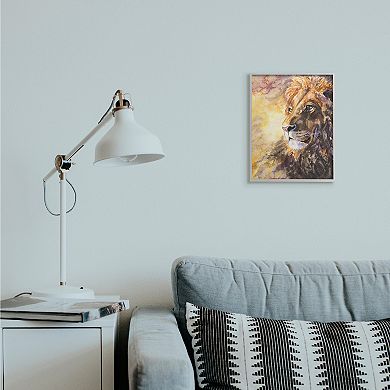 Stupell Home Decor Regal Lion Mane Safari Framed Wall Art
