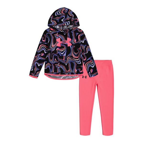 Toddler Girl Under Armour Multi Warp Fleece Logo Graphic Hoodie
