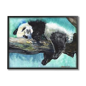 Stupell Home Decor Sleepy Baby Panda Framed Wall Art