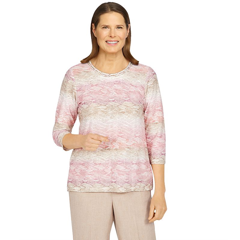 18413991 Womens Alfred Dunner Biadere Knit Top, Size: Small sku 18413991