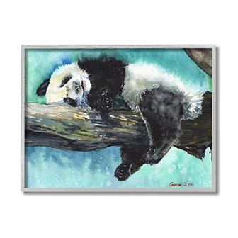 Stupell Home Decor Sleepy Baby Panda In Tree Framed Wall Art