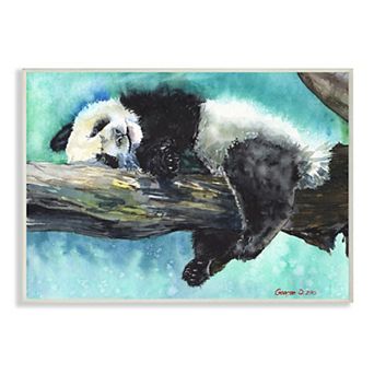Stupell Home Decor Sleepy Baby Panda Plaque Wall Art