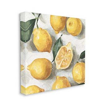Stupell Home Decor Yellow Citrus Lemon Pile Canvas Wall Art