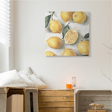 Stupell Home Decor Yellow Citrus Lemon Pile Canvas Wall Art