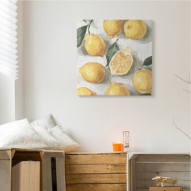 Stupell Home Decor Soft Yellow Citrus Lemon Pile Canvas Wall Art