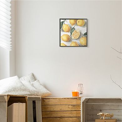 Stupell Home Decor Citrus Lemon Pile Framed Wall Art
