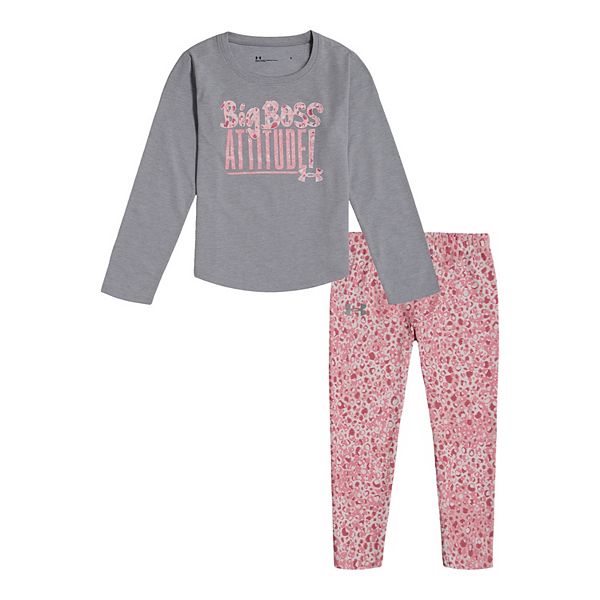 Toddler Girl Under Armour Long Sleeve Big Graphic Tee & Printed ...