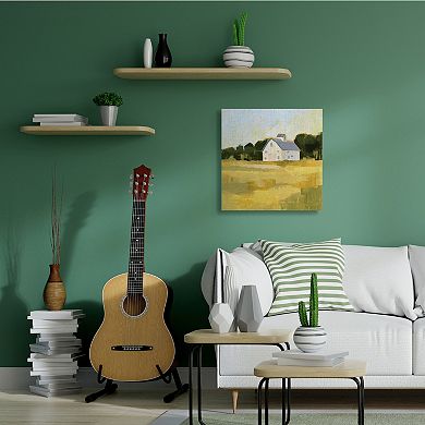 Stupell Home Decor Golden Sky Country Farmhouse Landscape Open Field Wall Art