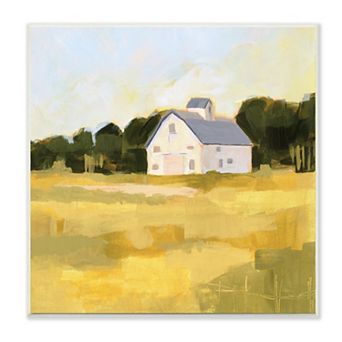Stupell Home Decor Golden Sky Country Farmhouse Landscape Open Field Wall Art