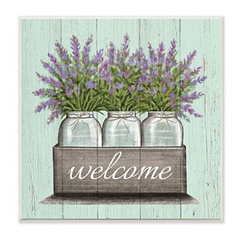 Stupell Home Decor Purple Lavender Florals Wall Art