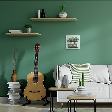 Stupell Home Decor Purple Lavender Florals in Jars Welcome Sentiments Wall Art