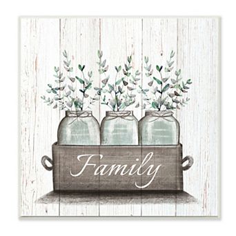 Stupell Home Decor Green Eucalyptus Foliage Jars Wall Art