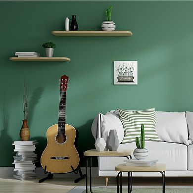Stupell Home Decor Green Eucalyptus Foliage Jars with Family Sentiments Wall Art