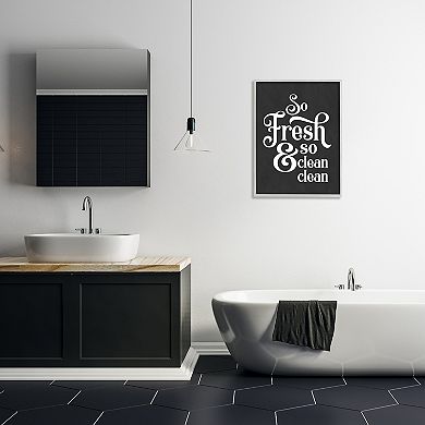 Stupell Home Decor So Fresh So Clean Laundry Phrase Vintage Wall Art
