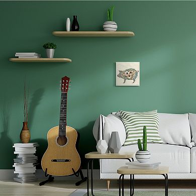 Stupell Home Decor Charming Farm Pig Green Pink Floral Body Wall Art