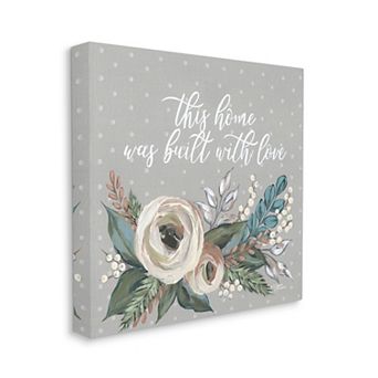 Stupell Home Decor Home Built With Love Quote Wall Art