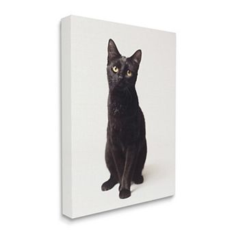 Stupell Home Decor Cute Black Cat Wall Art