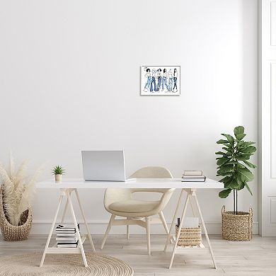 Stupell Home Decor Denim By Decades Fashion Jeans Framed Wall Art